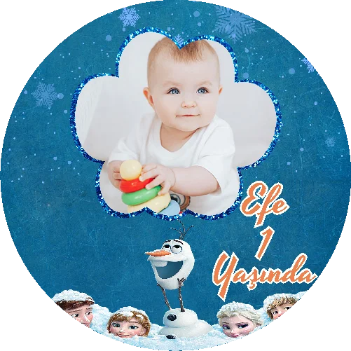 Elsa Temalı yuvarlak Açacak Magneti